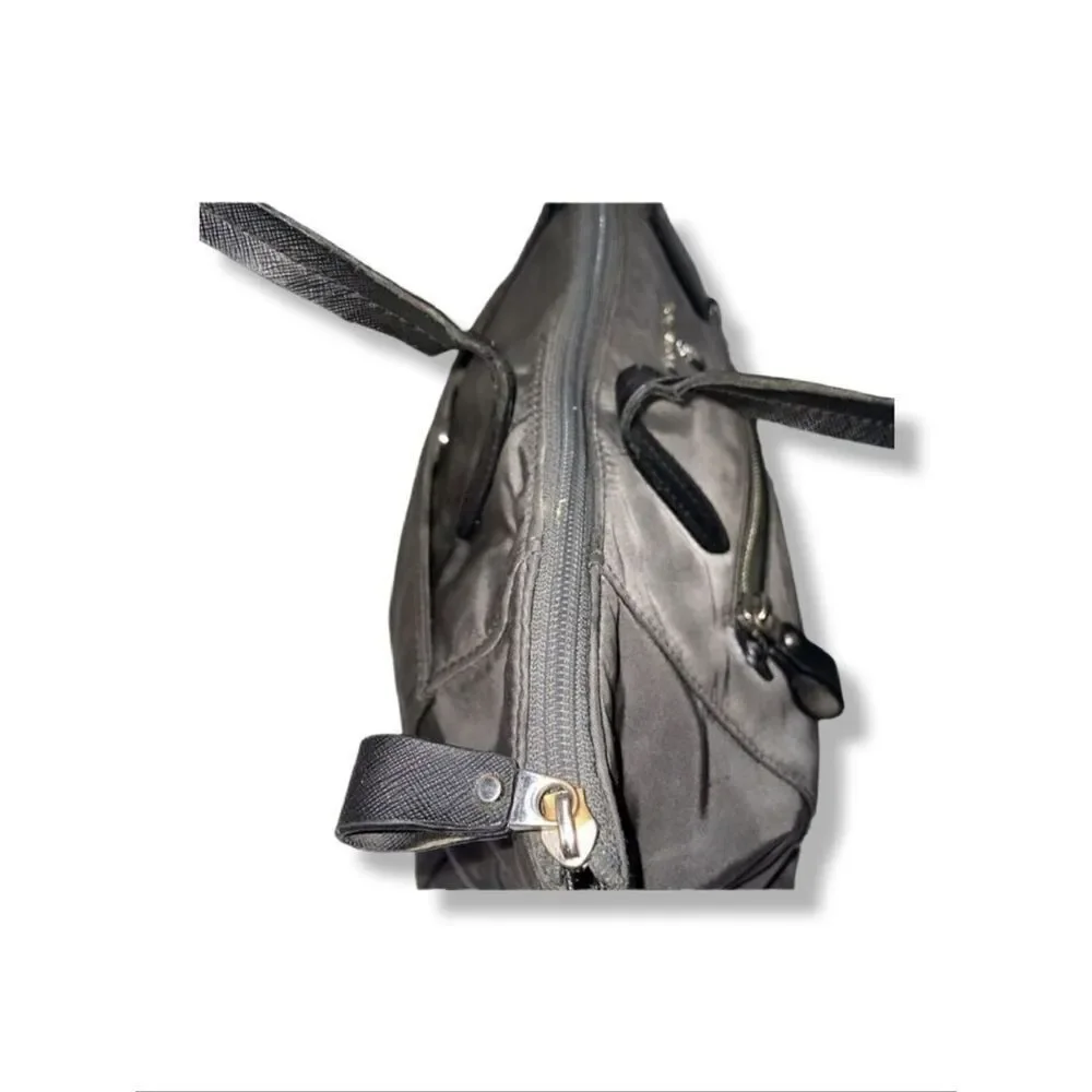 Michael Kors Canvas Leather Trim Tote Shoulder Bag